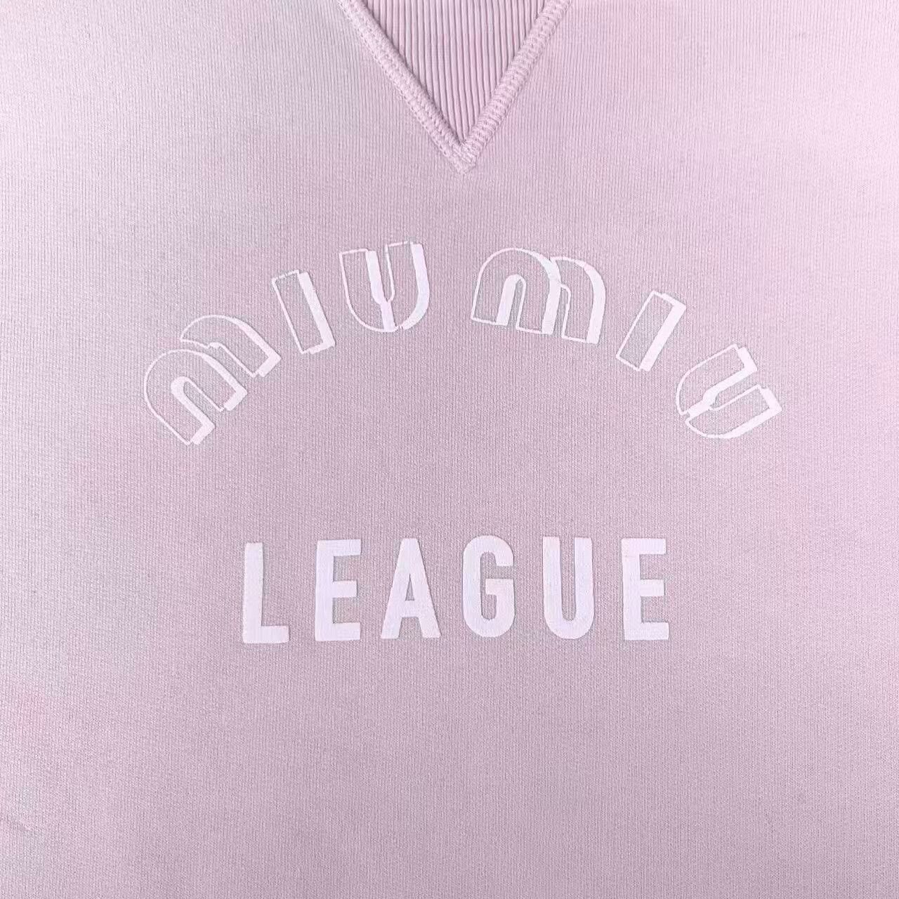 Miu Miu Miu Miu Pink Beaded Logo Sweatshirt Size XS / US 0-2 / IT 36-38 - 4 Thumbnail