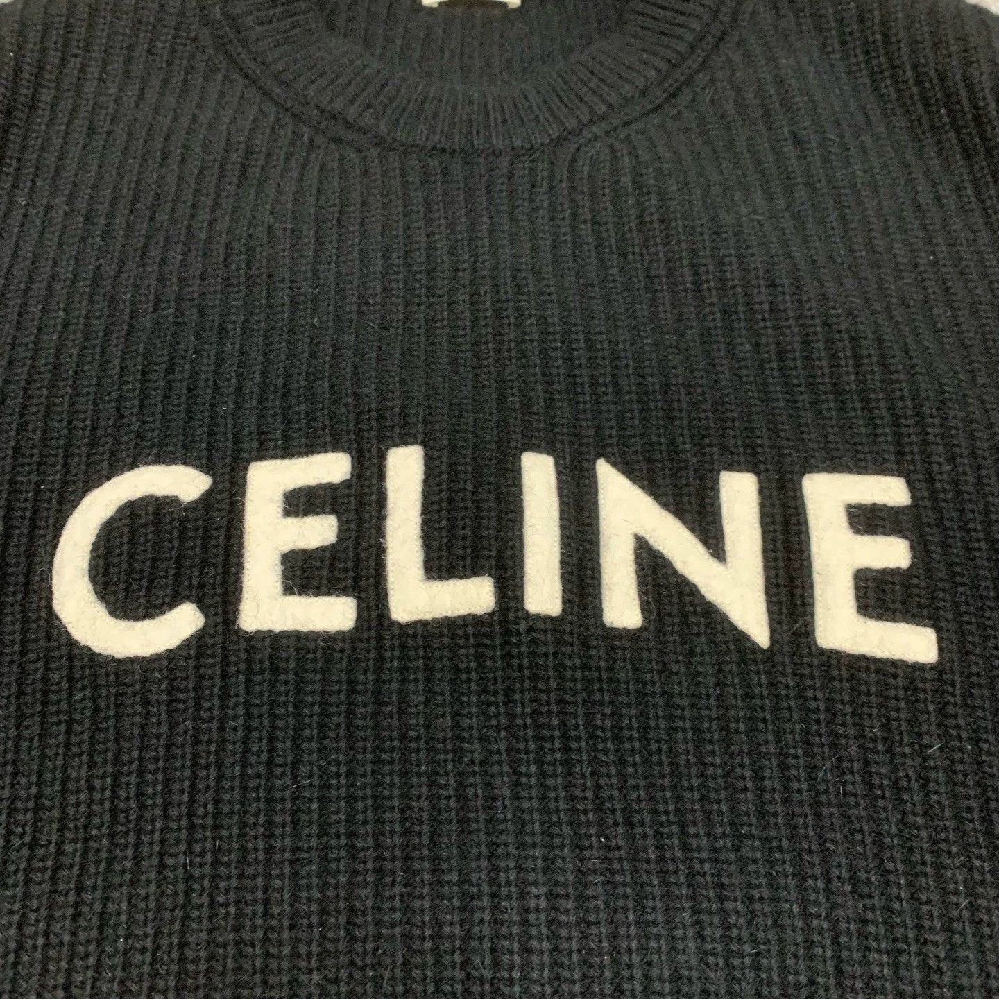 Celine celine black wool sweater size s Size S / US 4 / IT 40 - 8 Thumbnail