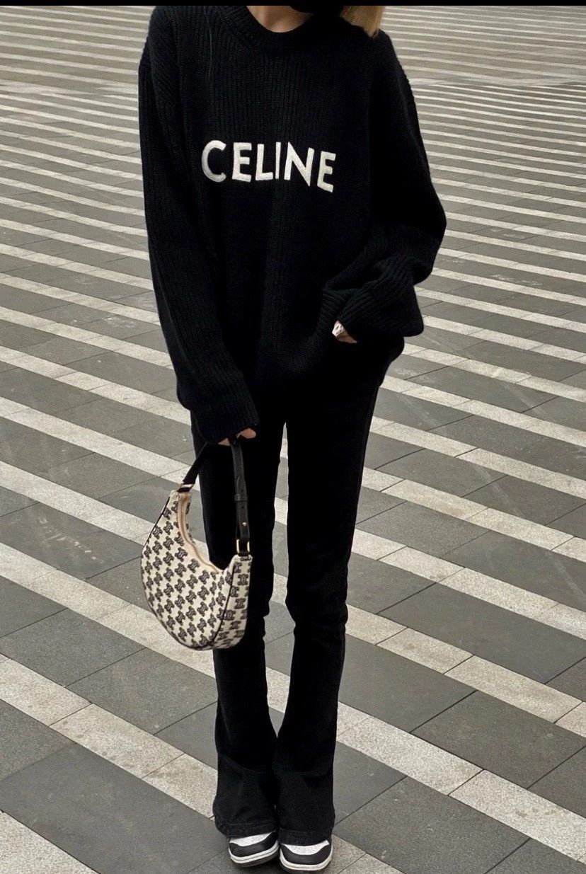 Celine celine black wool sweater size s Size S / US 4 / IT 40 - 5 Thumbnail
