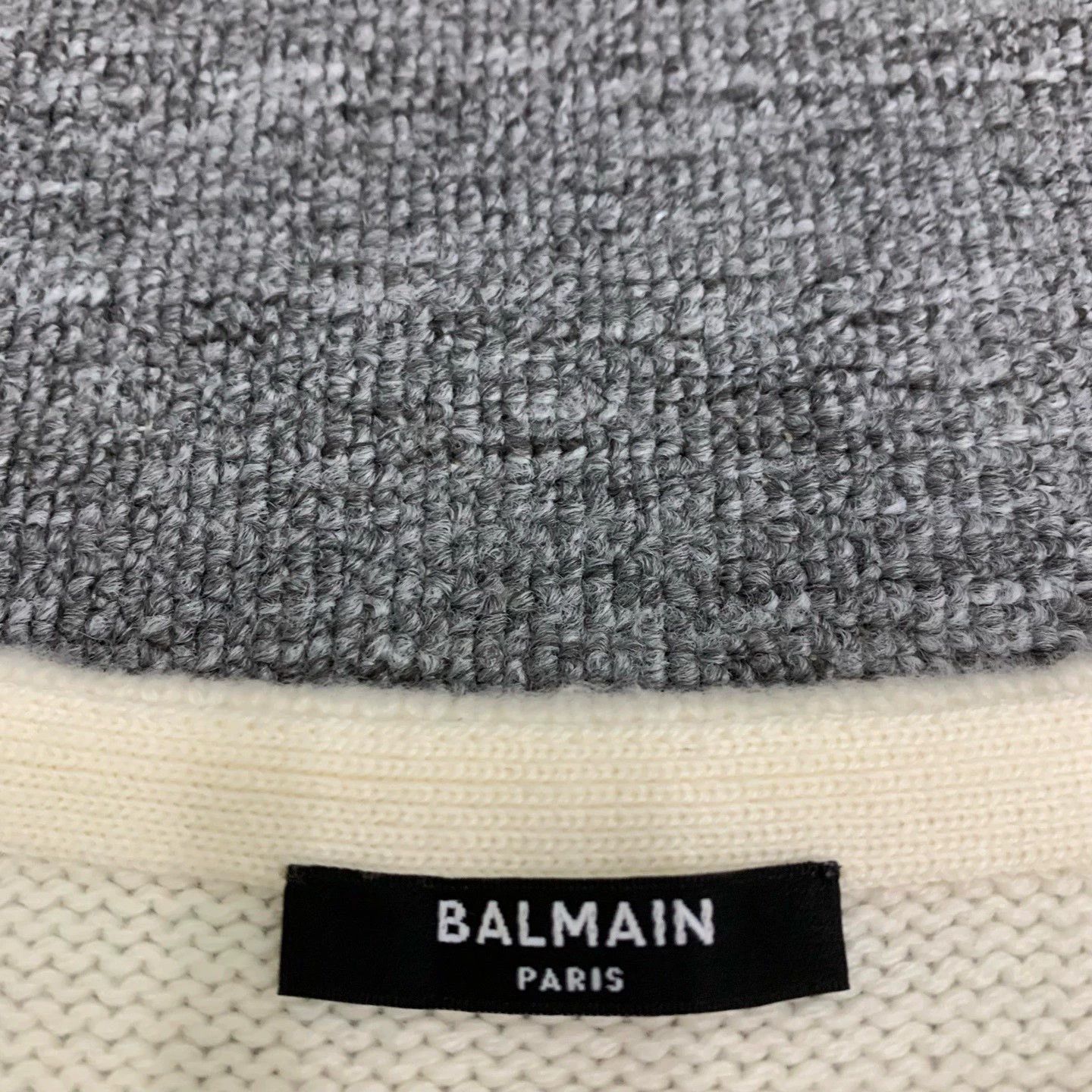 Balmain balmain ivory embossed wool knit sweater Size XS / US 0-2 / IT 36-38 - 6 Thumbnail