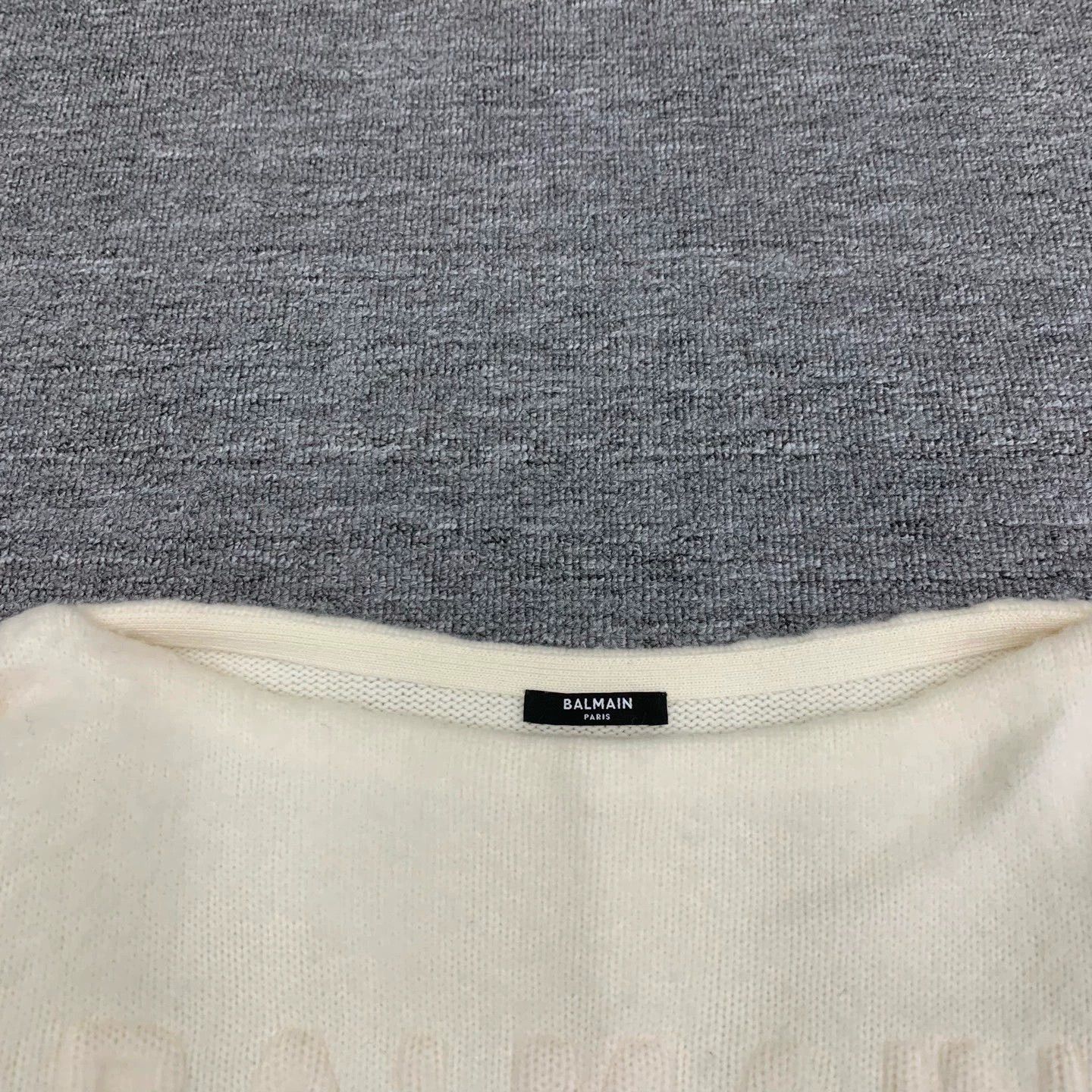 Balmain balmain ivory embossed wool knit sweater Size XS / US 0-2 / IT 36-38 - 9 Thumbnail