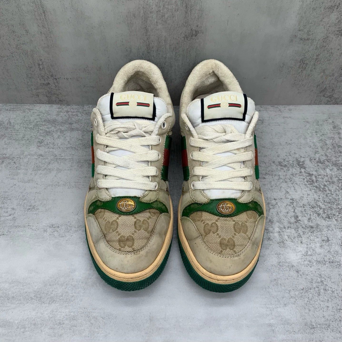 Gucci Gucci White and Green Sneaker Size 40.5 Size US 9 / EU 42 - 4 Thumbnail
