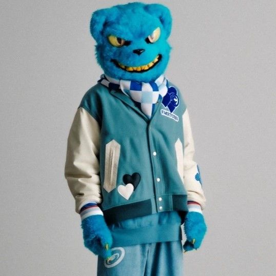 Other Other FACETASM × COIN PARKING DELIVERY × ROYAL FLASH LOVE PATCH STADIUM JACKET Wool Cow Leather Stadium Jacket Limited Leather Outerwear CPD-JK-M01 DUTY FREE for USA Size ONE SIZE - 3 Thumbnail
