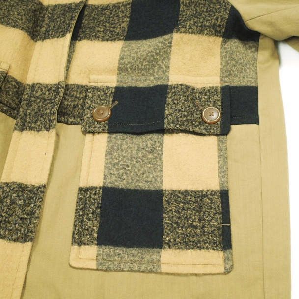 Vivienne Westwood Vivienne Westwood Vivienne Westwood Red Label Block Check Cotton Wool Coat Cotton Outerwear 16-12-642007 DUTY FREE for USA Size ONE SIZE - 6 Thumbnail