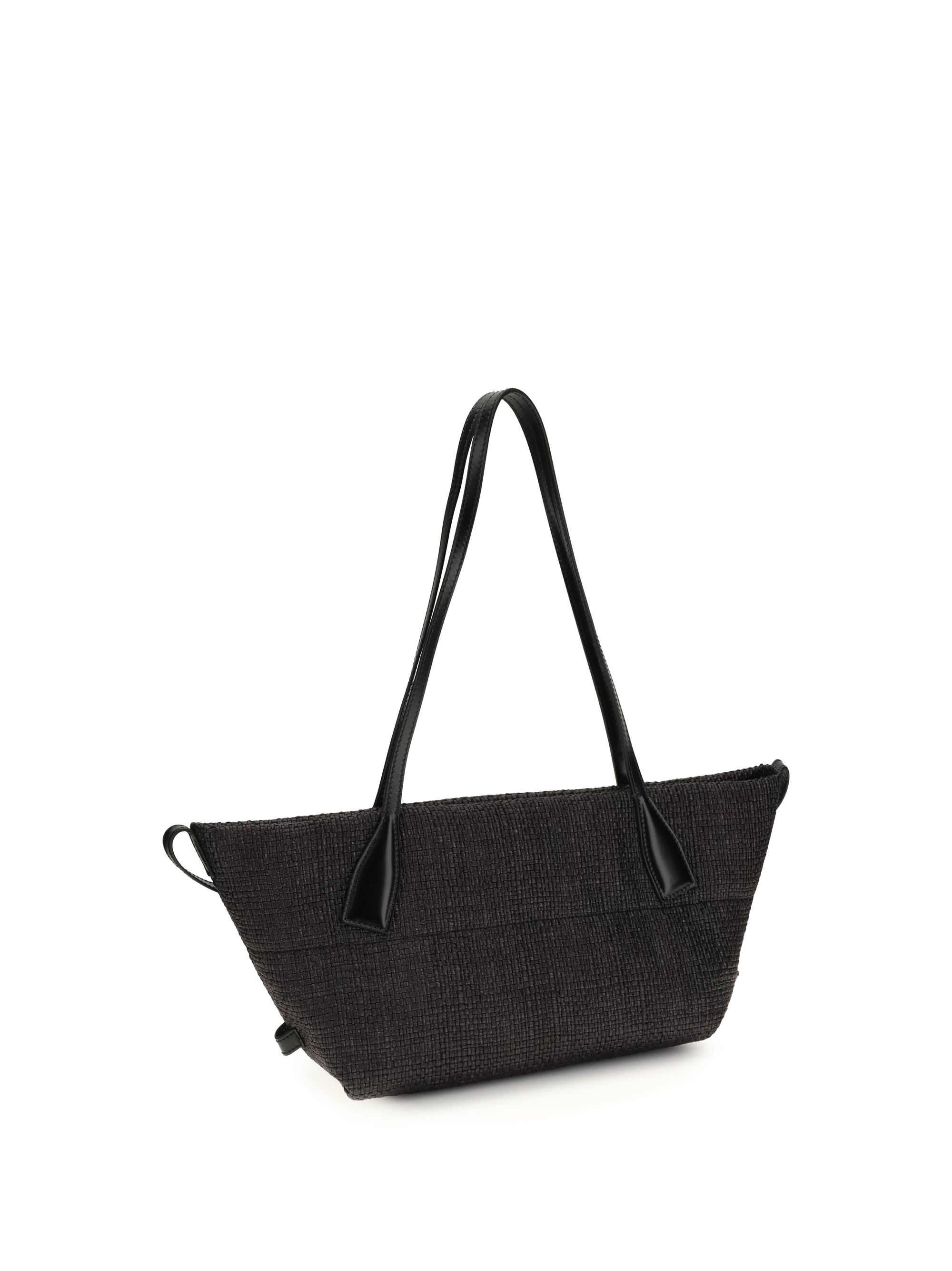 Balmain Calfskin and Raffia Track Shoulder Bag Size ONE SIZE - 3 Thumbnail