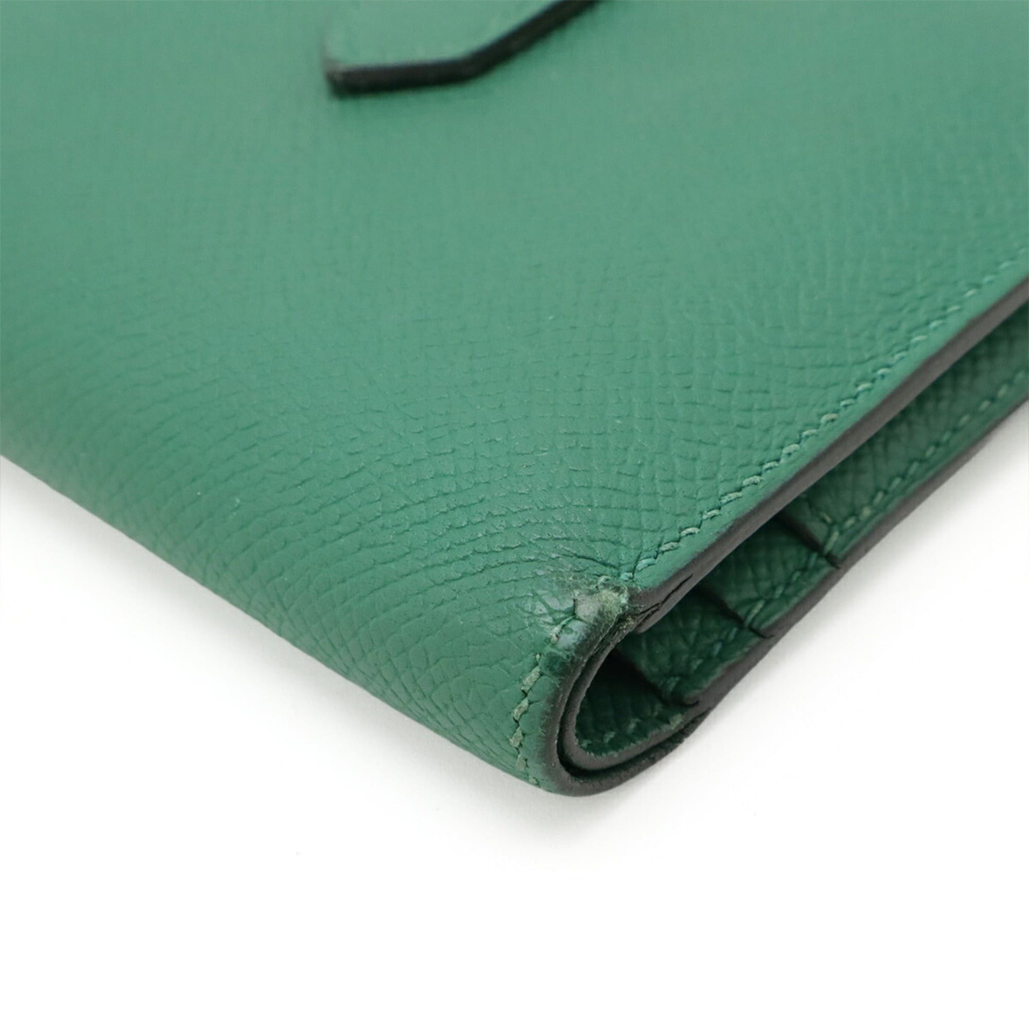 Hermes HERMES Bearn Compact Bi-fold Wallet, Epsom Leather, Bamboo, Green, C Stamp Size ONE SIZE - 4 Thumbnail