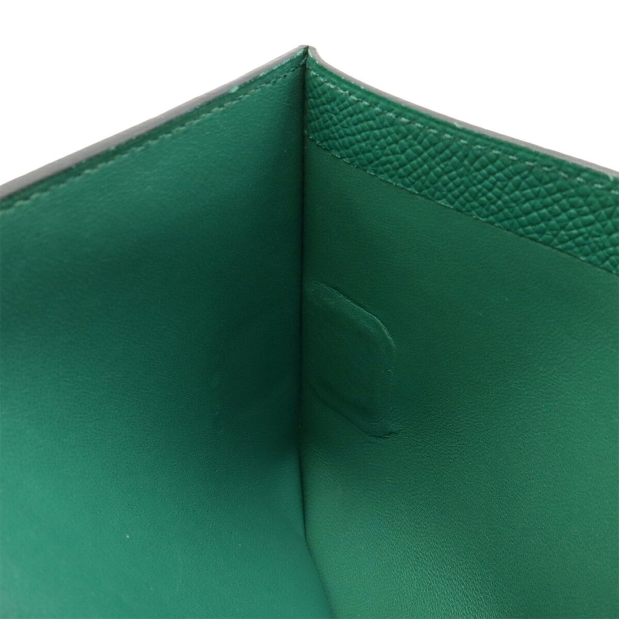 Hermes HERMES Bearn Compact Bi-fold Wallet, Epsom Leather, Bamboo, Green, C Stamp Size ONE SIZE - 9 Thumbnail