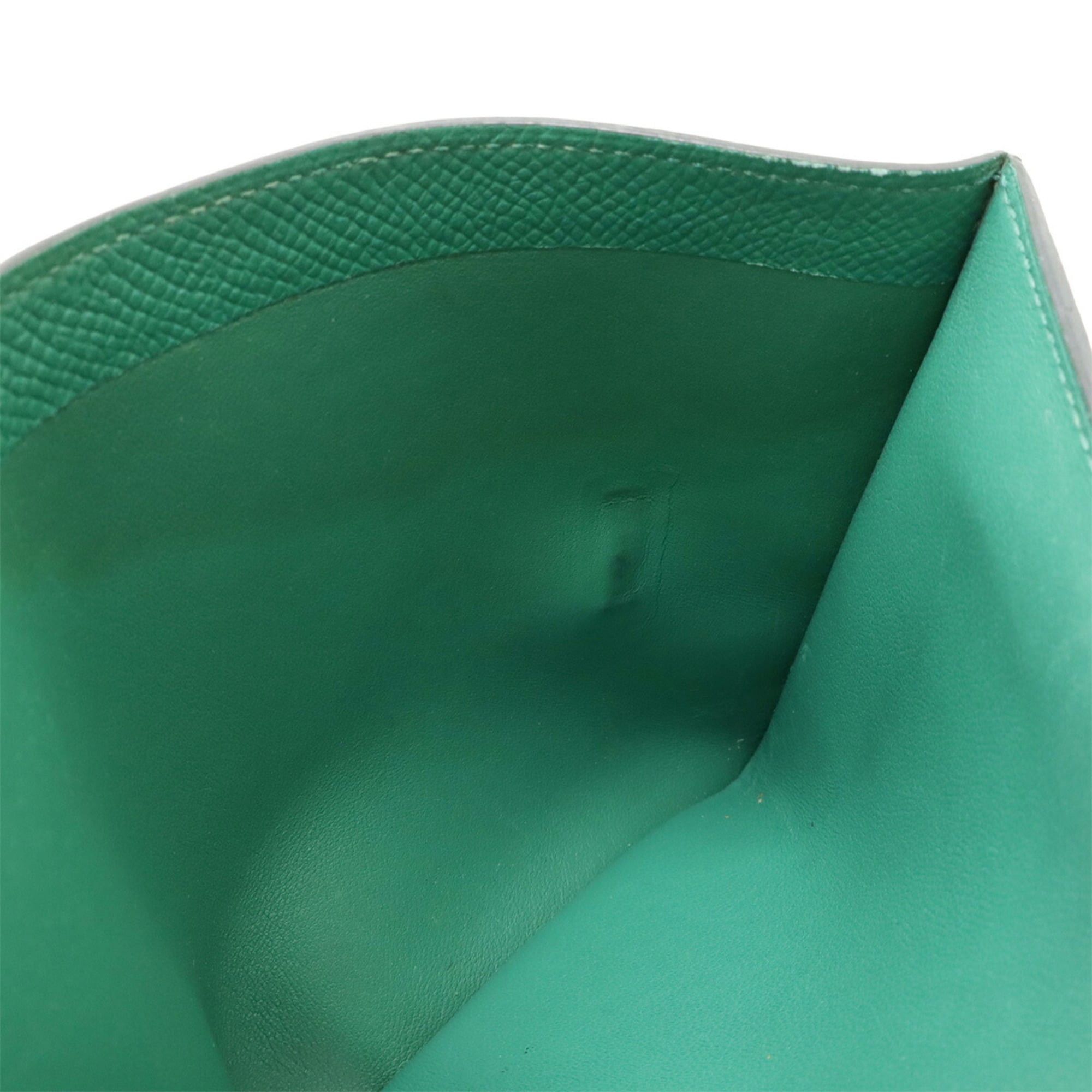 Hermes HERMES Bearn Compact Bi-fold Wallet, Epsom Leather, Bamboo, Green, C Stamp Size ONE SIZE - 8 Thumbnail