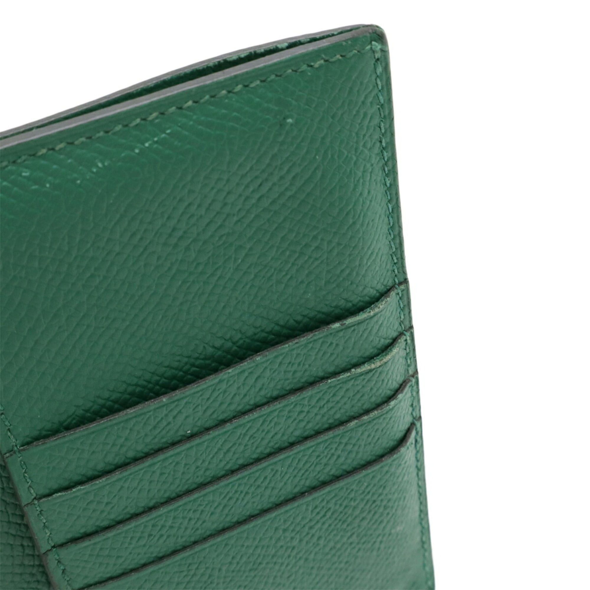 Hermes HERMES Bearn Compact Bi-fold Wallet, Epsom Leather, Bamboo, Green, C Stamp Size ONE SIZE - 7 Thumbnail