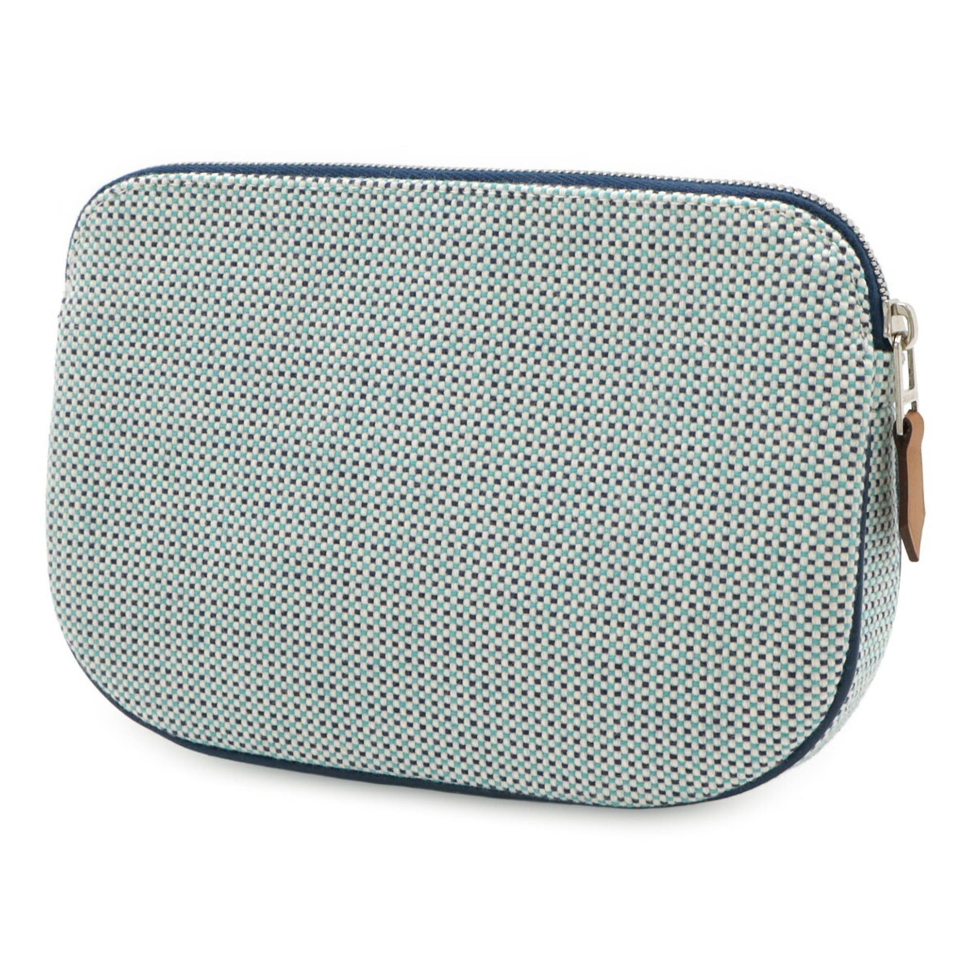 Hermes HERMES Echappé Pouch Multi-Pouch Leather Cotton Marine Blue Size ONE SIZE - 3 Thumbnail
