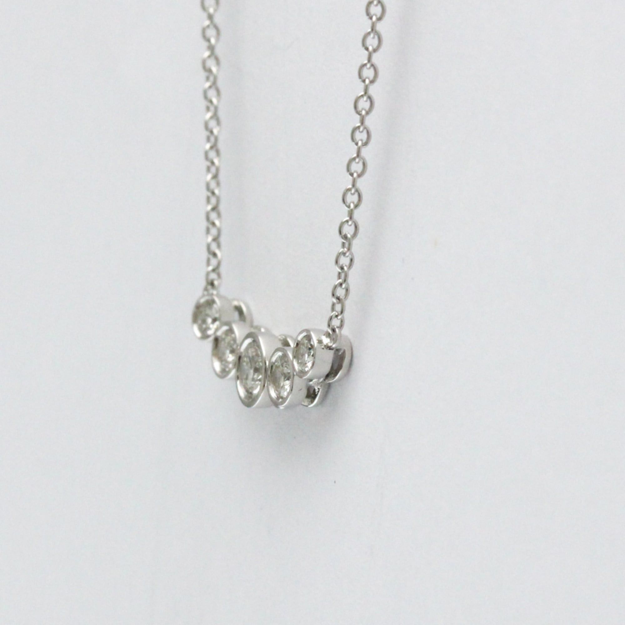 Tiffany & Co. Tiffany Jazz Graduated Necklace Platinum Diamond Men,Women Fashion Pendant Necklace (Silver) Size ONE SIZE - 4 Thumbnail