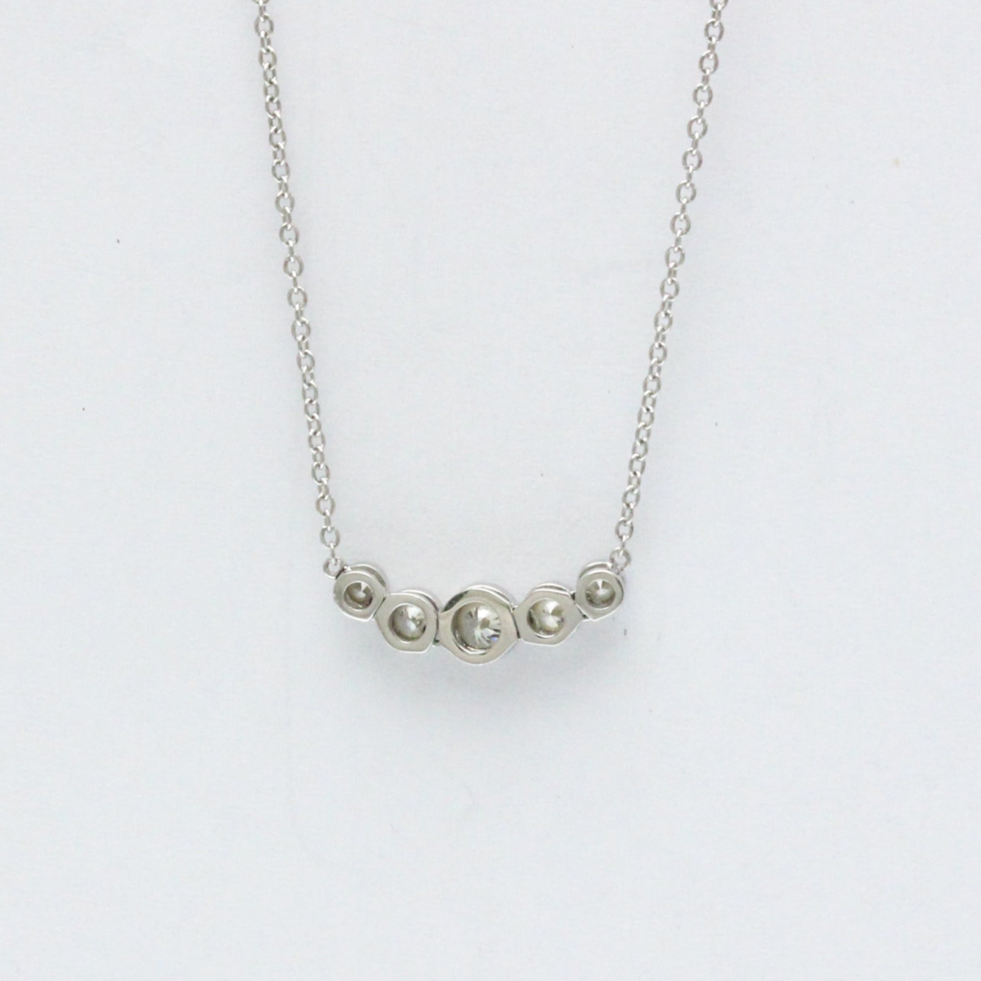 Tiffany & Co. Tiffany Jazz Graduated Necklace Platinum Diamond Men,Women Fashion Pendant Necklace (Silver) Size ONE SIZE - 2 Thumbnail