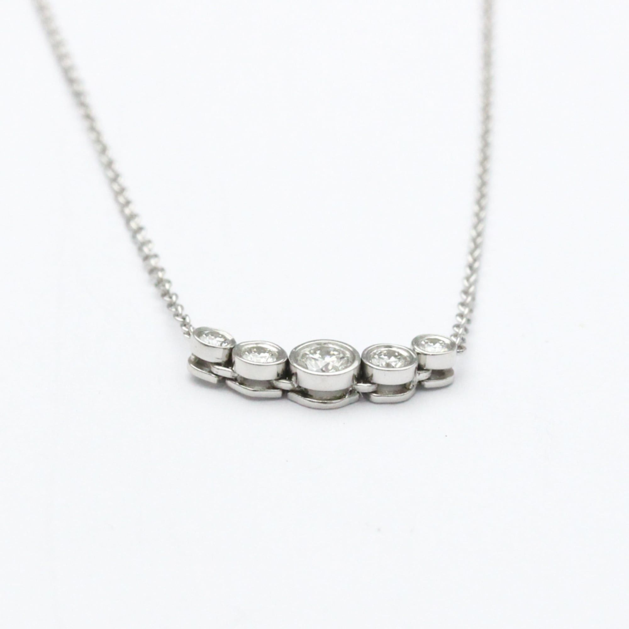 Tiffany & Co. Tiffany Jazz Graduated Necklace Platinum Diamond Men,Women Fashion Pendant Necklace (Silver) Size ONE SIZE - 6 Thumbnail