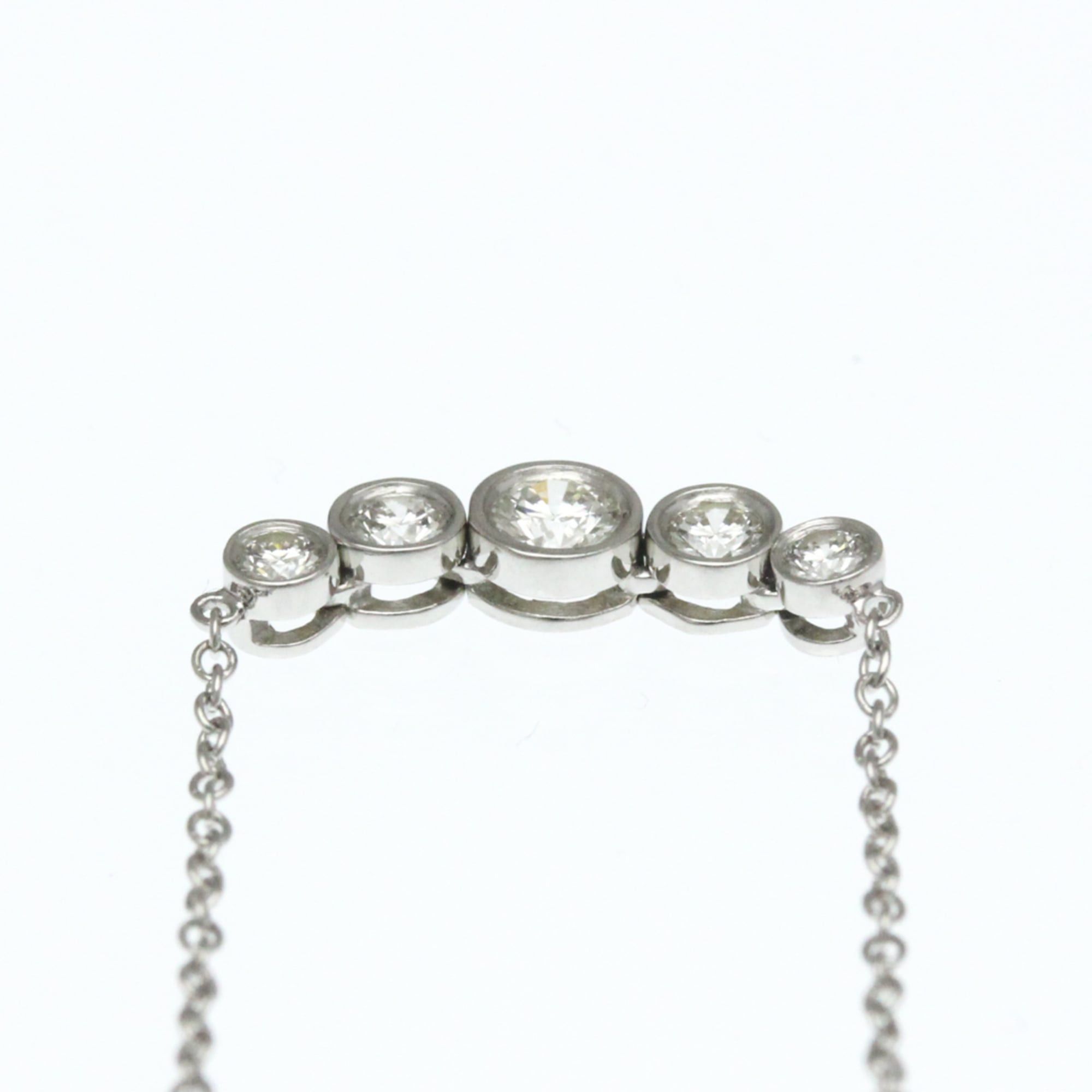 Tiffany & Co. Tiffany Jazz Graduated Necklace Platinum Diamond Men,Women Fashion Pendant Necklace (Silver) Size ONE SIZE - 7 Thumbnail