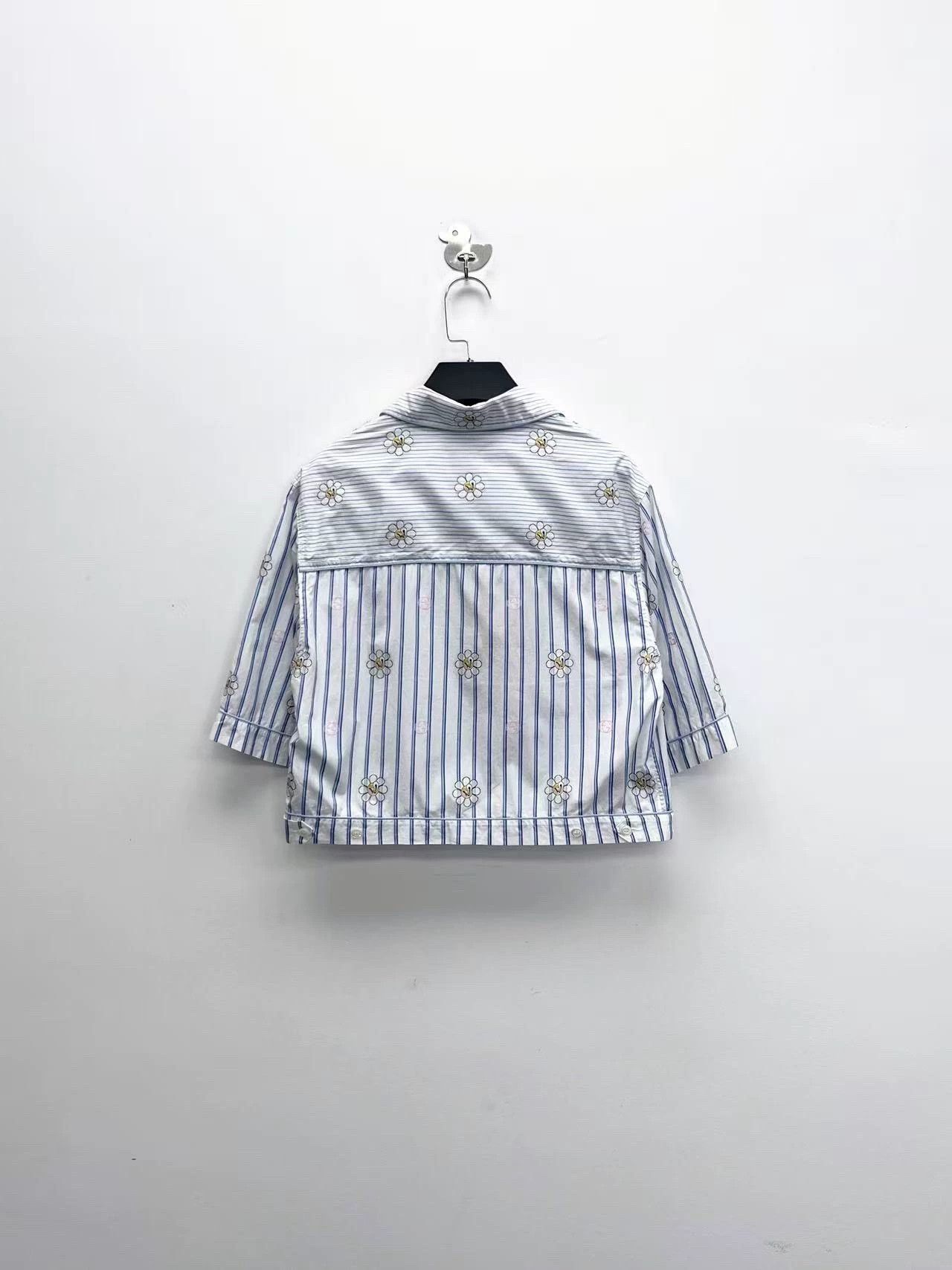 Gucci Gucci Light Blue Striped Short Shirt Jacket Size M / US 6-8 / IT 42-44 - 2 Thumbnail