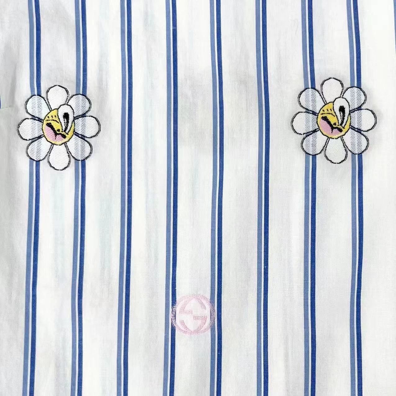 Gucci Gucci Light Blue Striped Short Shirt Jacket Size M / US 6-8 / IT 42-44 - 4 Thumbnail