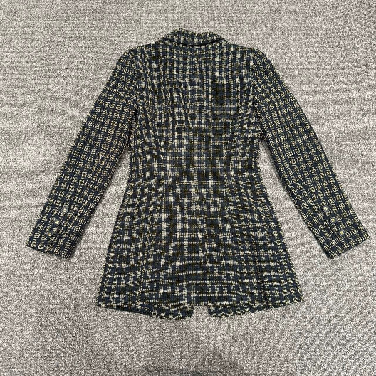 Chanel long chanel jacket with checkered pattern Size XS / US 0-2 / IT 36-38 - 2 Thumbnail