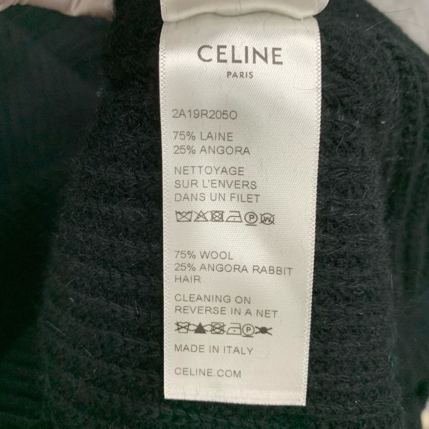 Celine black wool sweater with celine logo Size S / US 4 / IT 40 - 7 Thumbnail