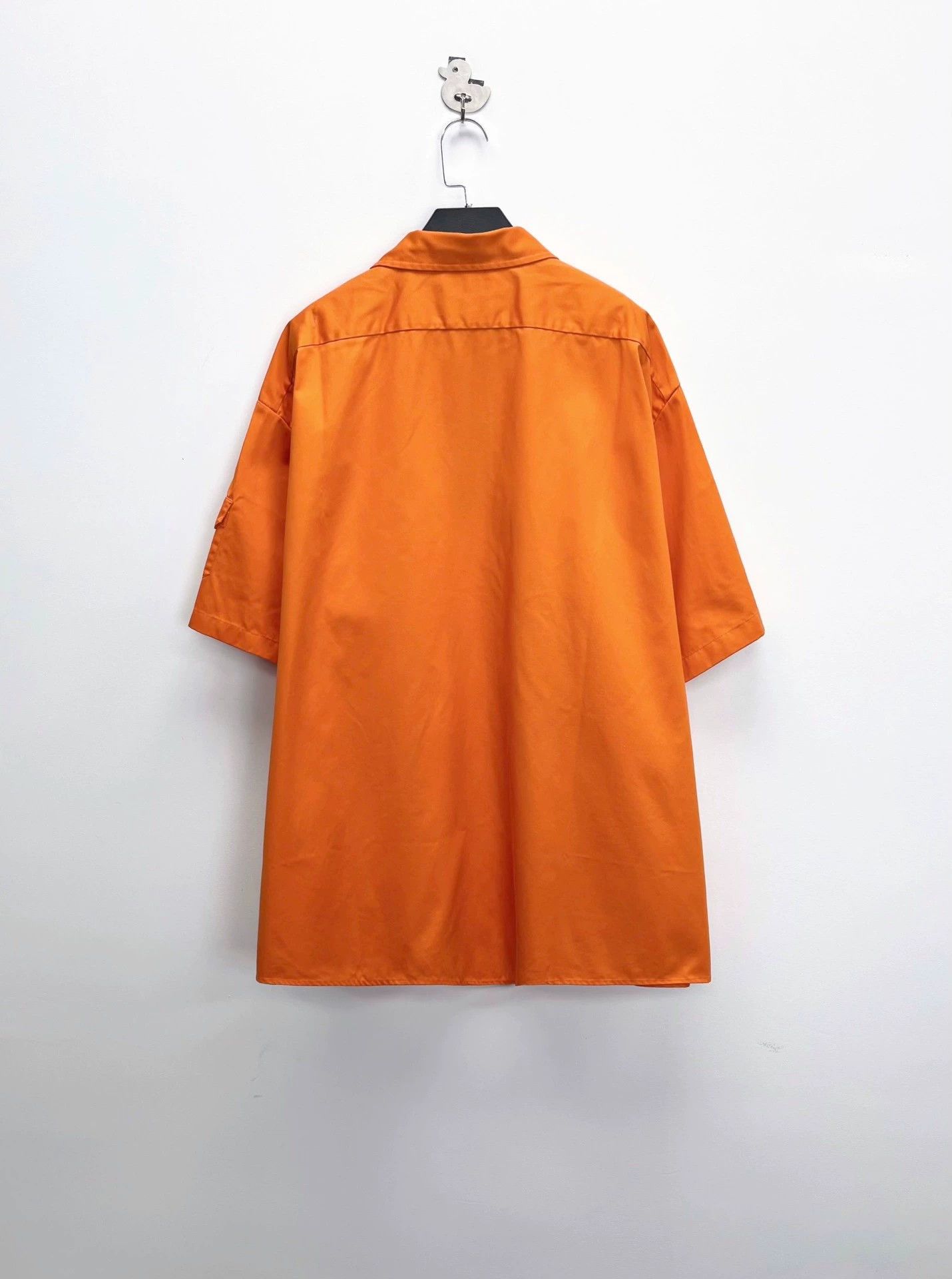 Balenciaga orange oversized short sleeve shirt jacket Size US L / EU 52-54 / 3 - 2 Thumbnail