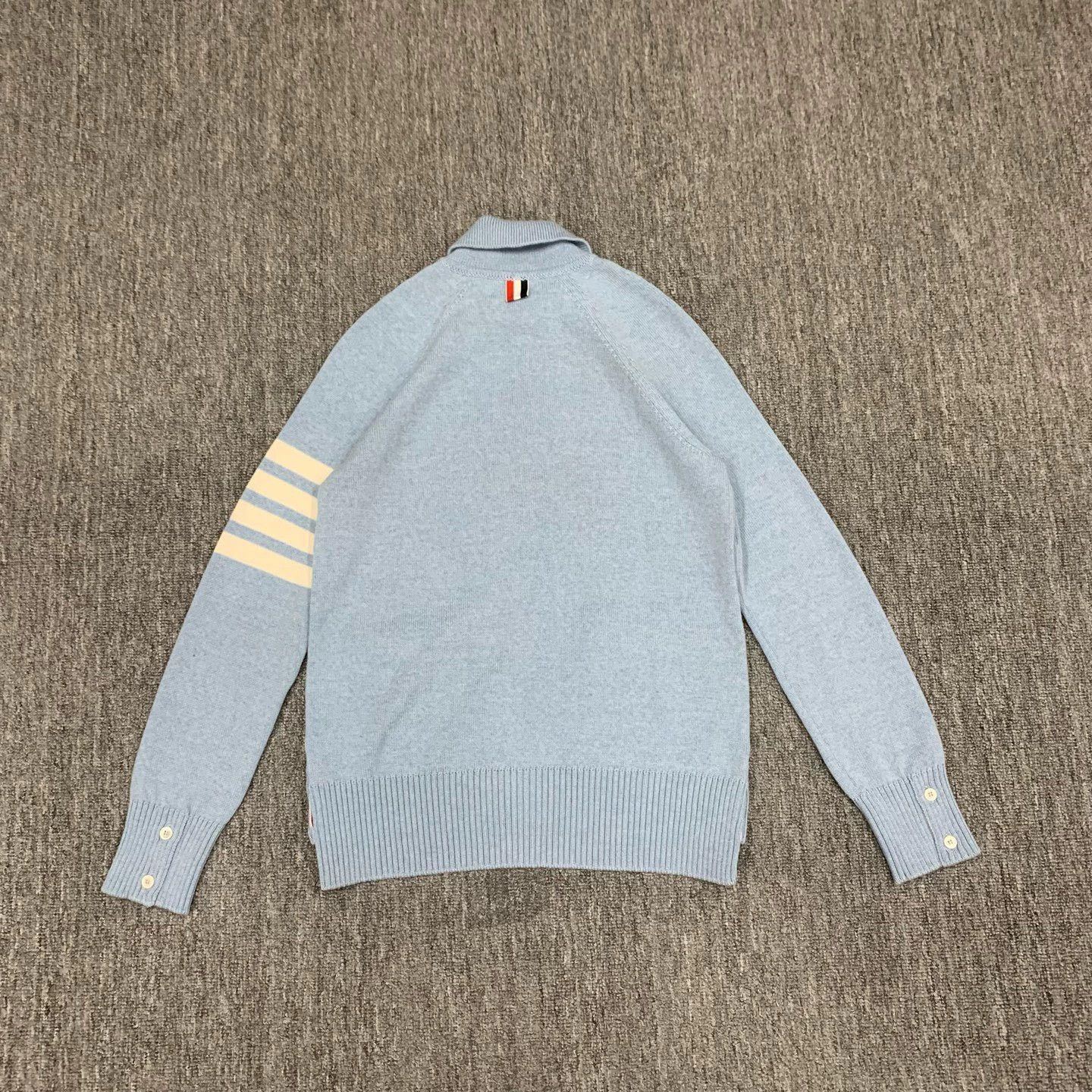 Thom Browne thom browne light blue wool cardigan sweater Size US S / EU 44-46 / 1 - 2 Thumbnail