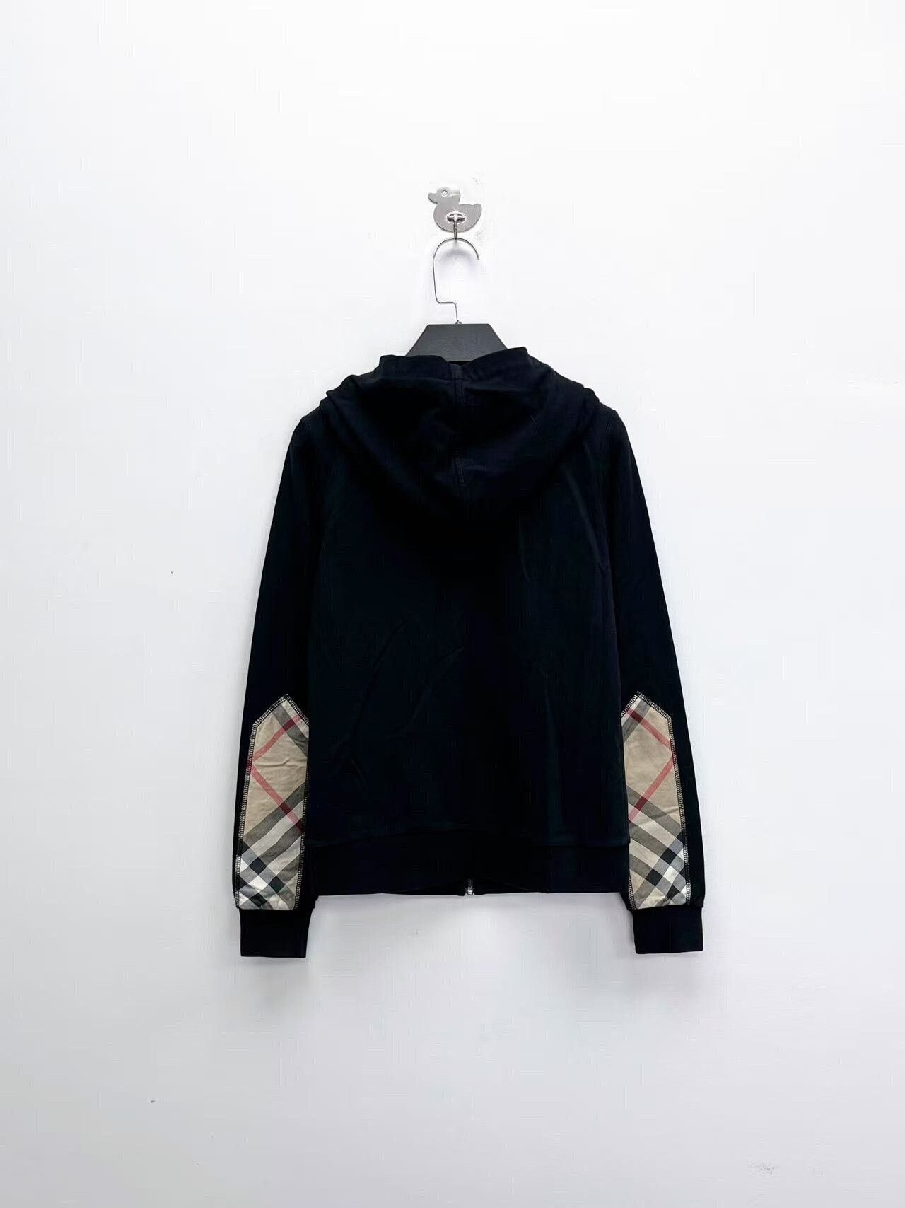 Burberry burberry black zip-up jacket with plaid details Size US S / EU 44-46 / 1 - 2 Thumbnail