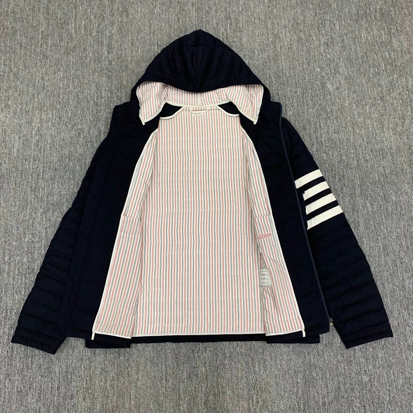 Thom Browne thom browne navy down jacket with stripes Size US M / EU 48-50 / 2 - 8 Thumbnail