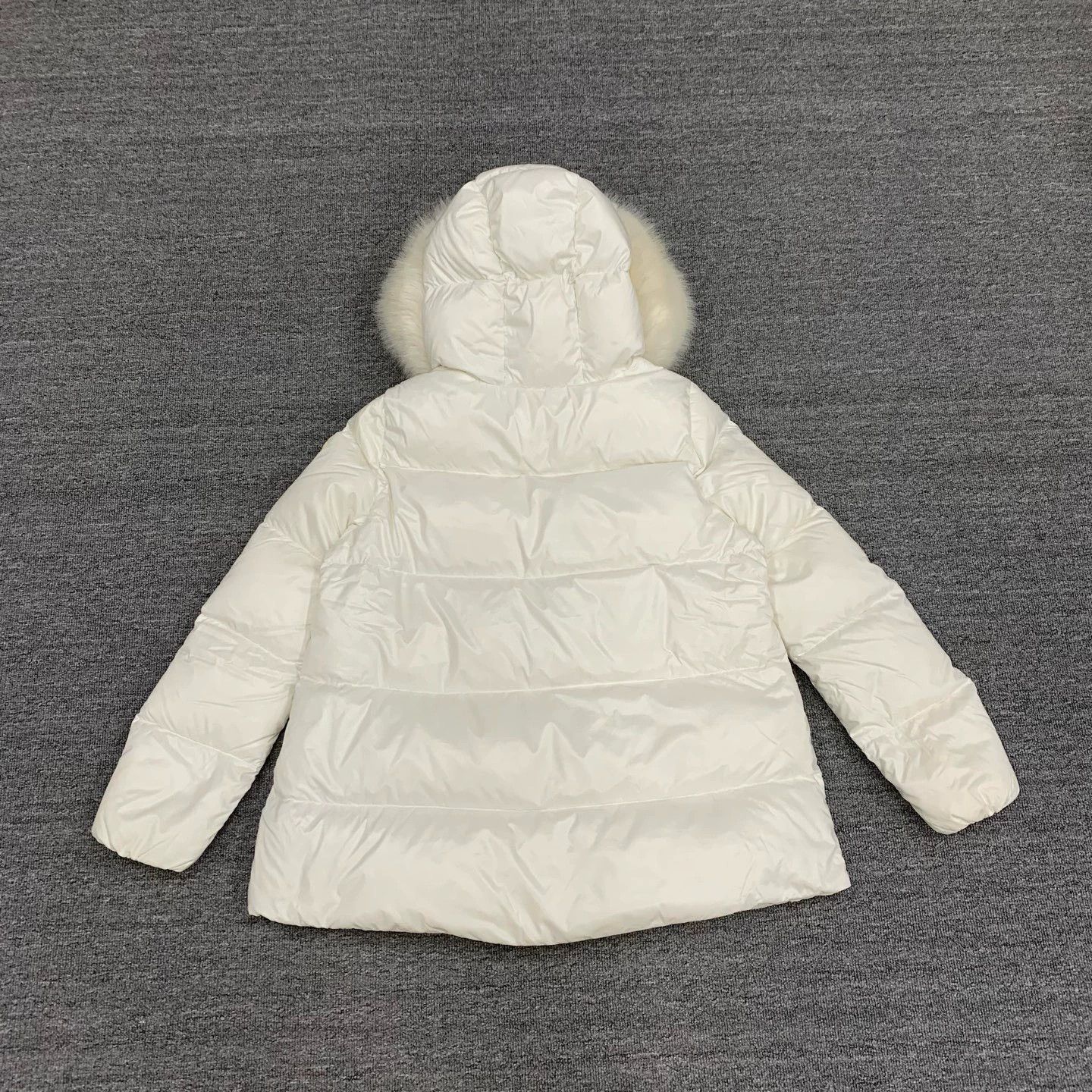 Moncler Moncler Laiche White Fur Collar Down Jacket Size S / US 4 / IT 40 - 2 Thumbnail
