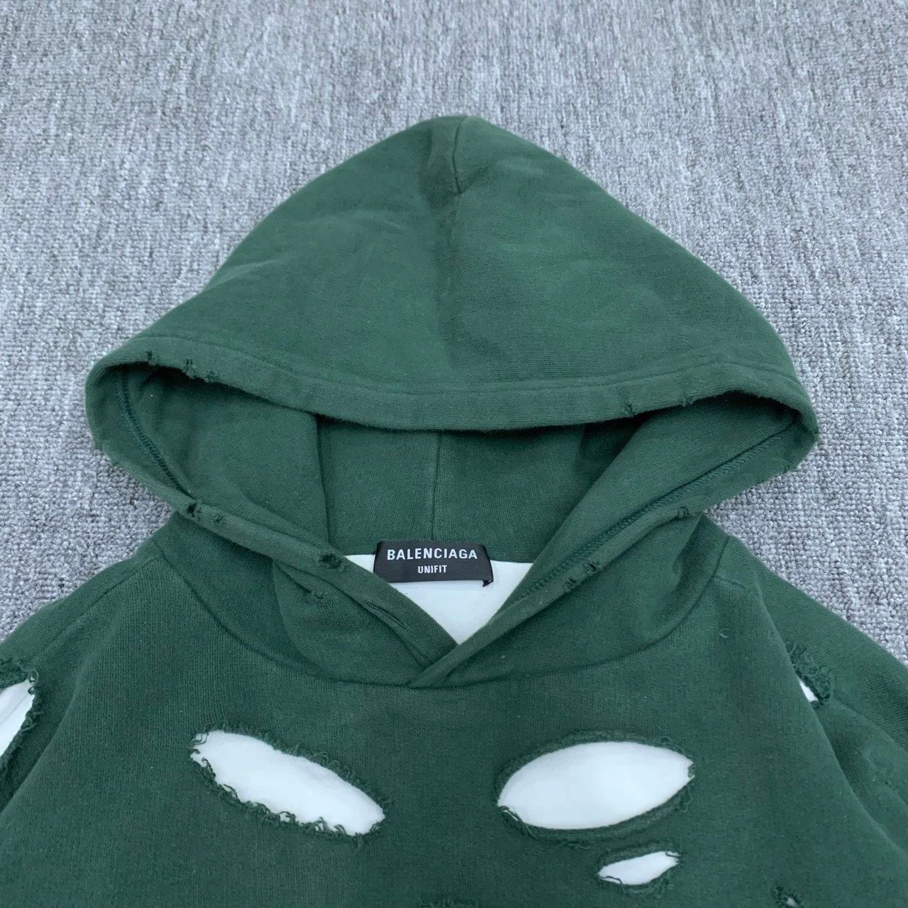 Balenciaga balenciaga green distressed hoodie for sale Size US XS / EU 42 / 0 - 9 Thumbnail