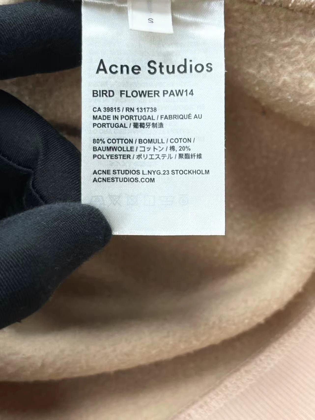 Acne Studios pink geometric logo cropped sweatshirt Size S / US 4 / IT 40 - 5 Thumbnail