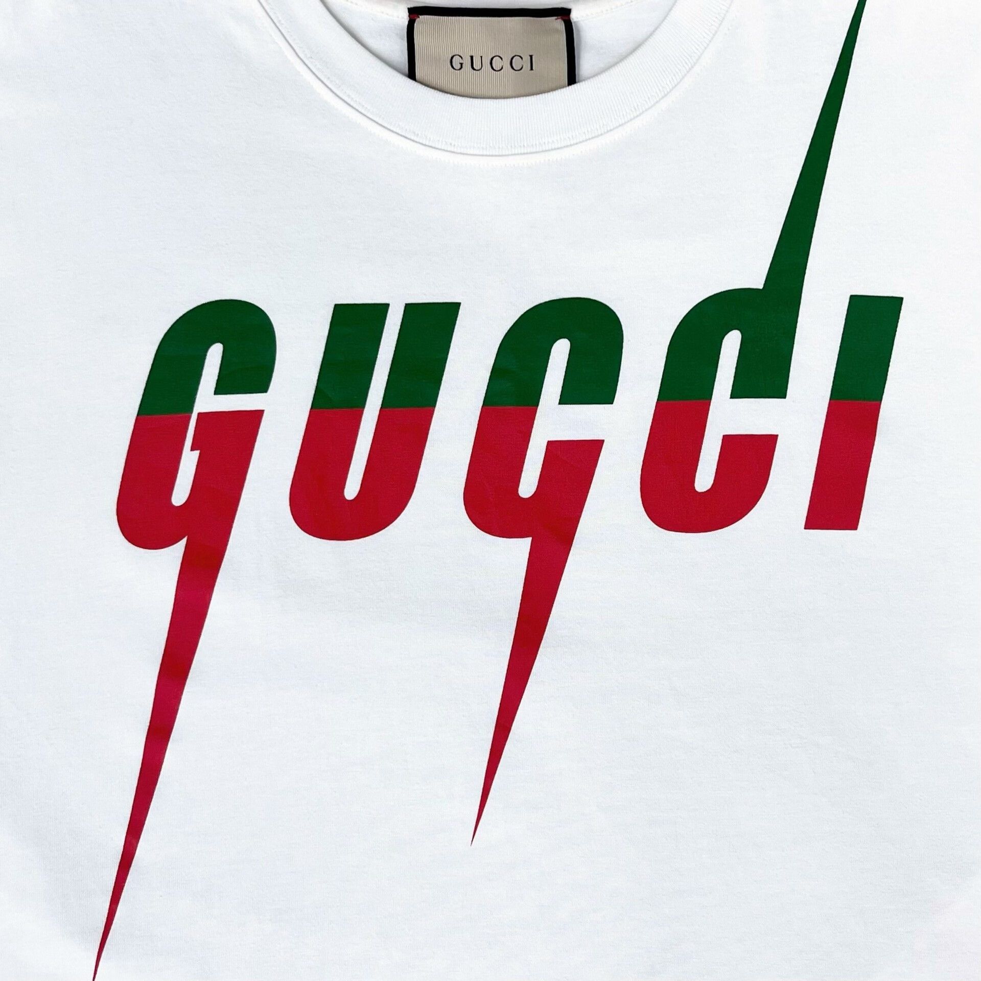 Gucci gucci lightning logo short sleeve t-shirt Size US L / EU 52-54 / 3 - 4 Thumbnail