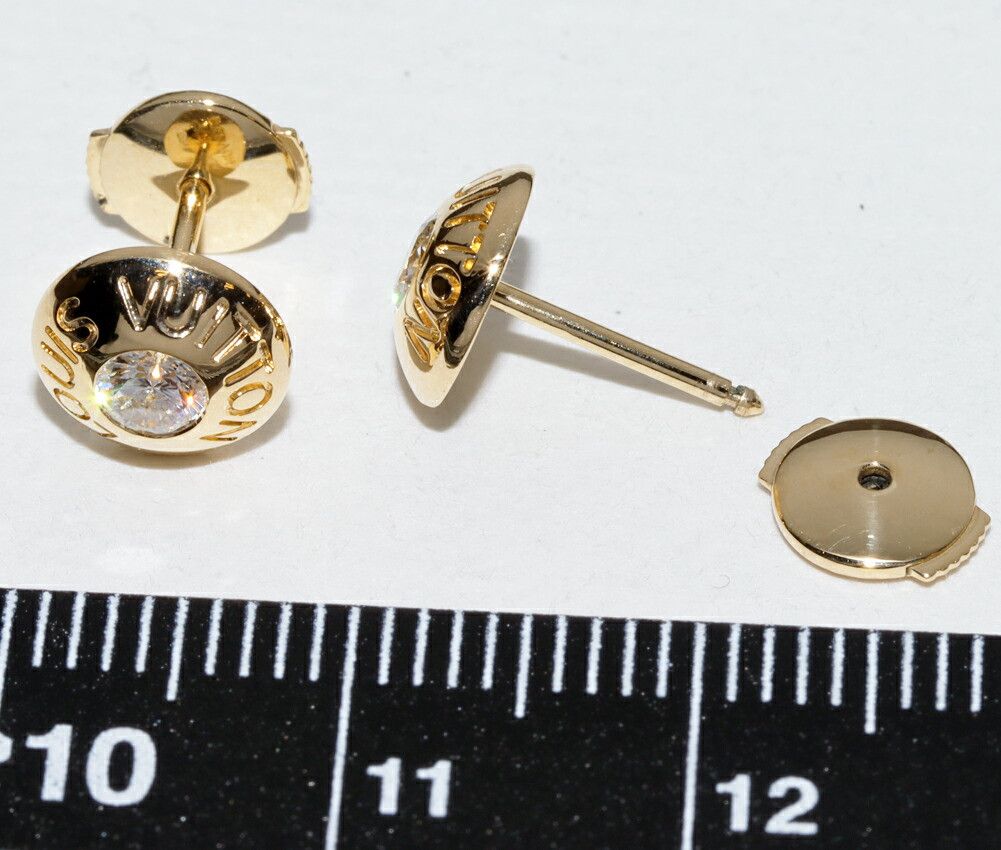 Louis Vuitton Louis Vuitton Louis Vuitton Puse D'Oreille Clous Au750 Diamond Earrings Metal Earrings Q96003 DUTY FREE for USA Size ONE SIZE - 4 Thumbnail