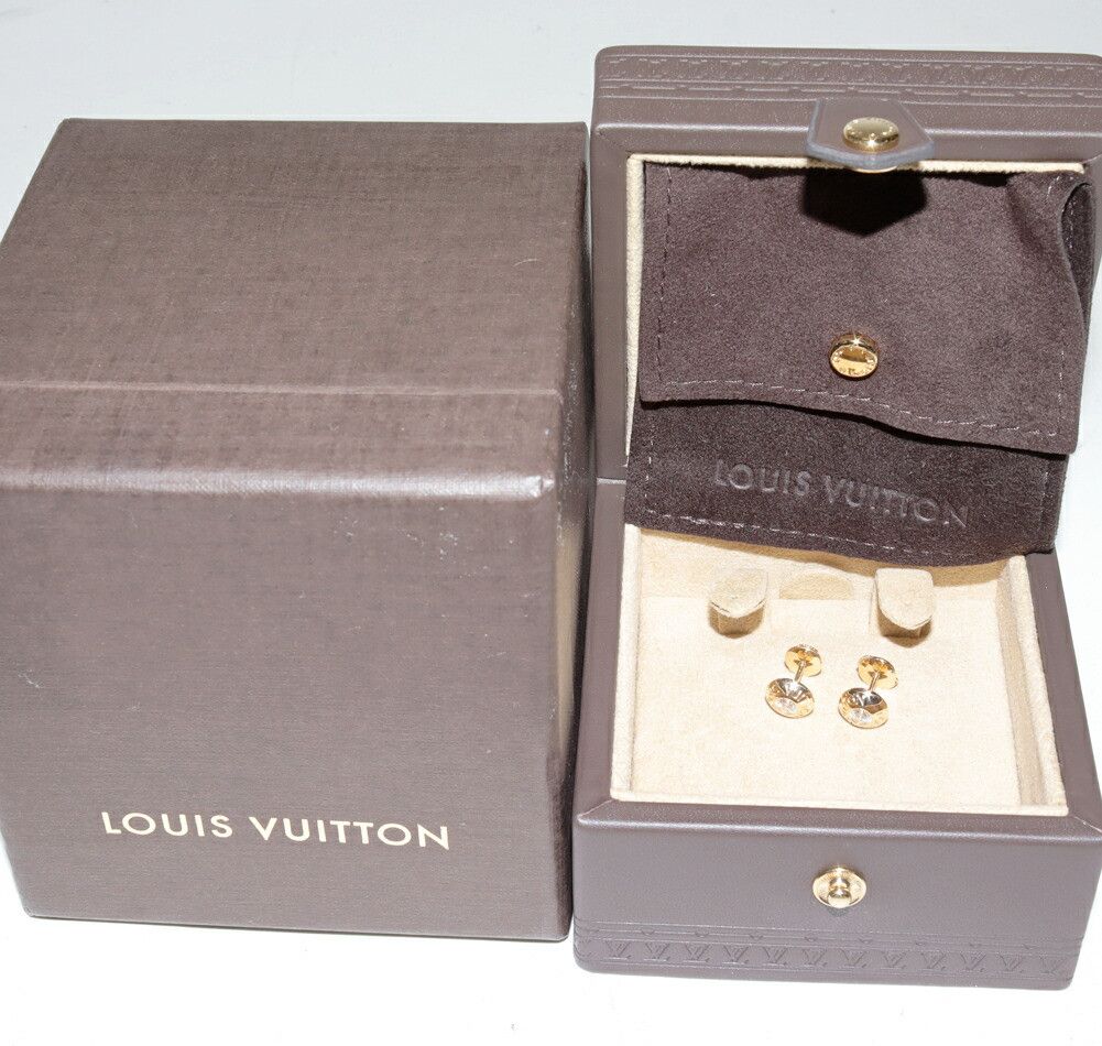 Louis Vuitton Louis Vuitton Louis Vuitton Puse D'Oreille Clous Au750 Diamond Earrings Metal Earrings Q96003 DUTY FREE for USA Size ONE SIZE - 3 Thumbnail