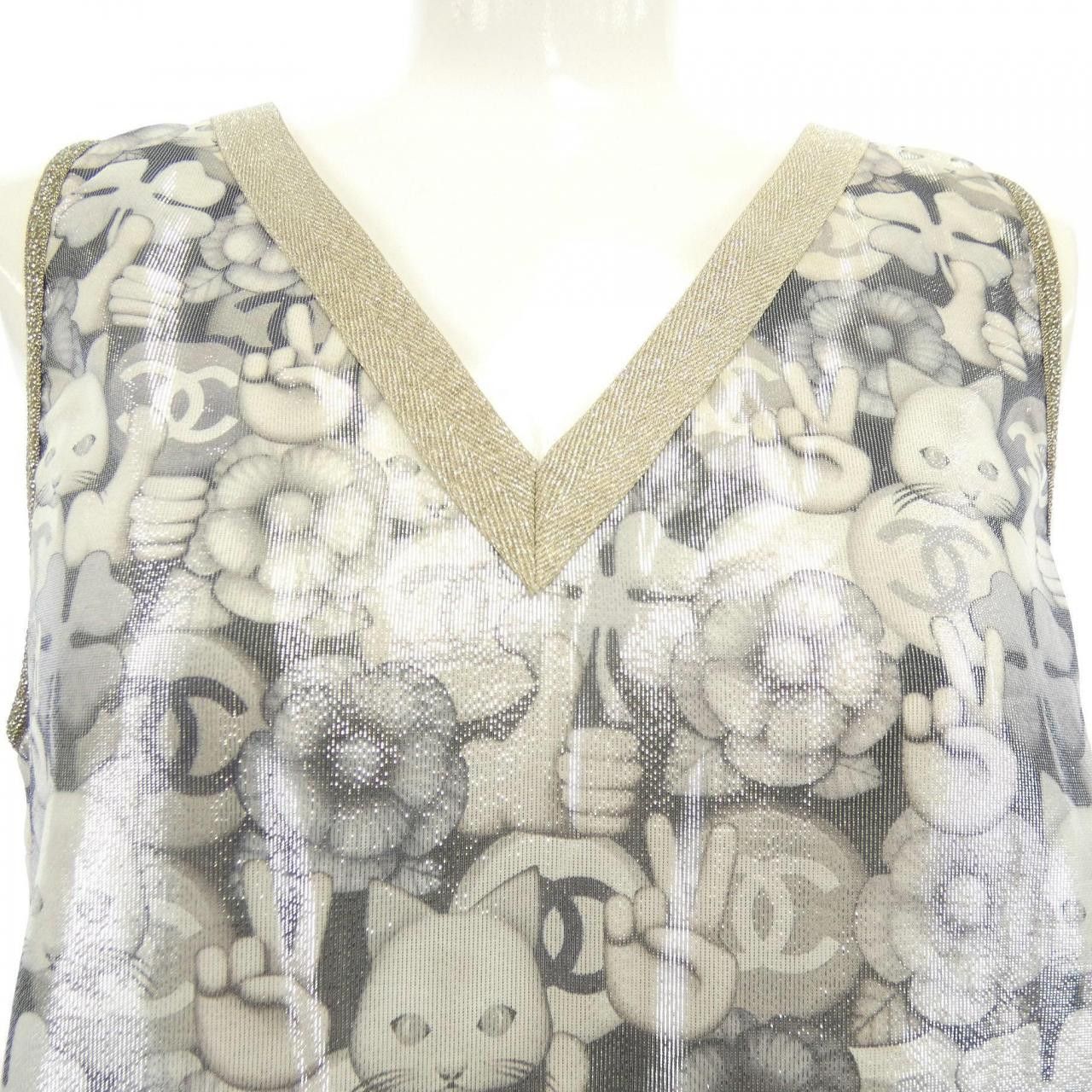 Chanel Chanel Chanel Top Cotton Tops P55046V41487 DUTY FREE for USA Size ONE SIZE - 6 Thumbnail