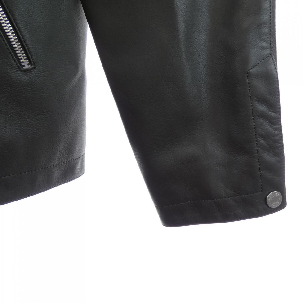 Hermes Hermes Hermès Leather Jacket 50 Leather Outerwear DUTY FREE for USA Size ONE SIZE - 6 Thumbnail