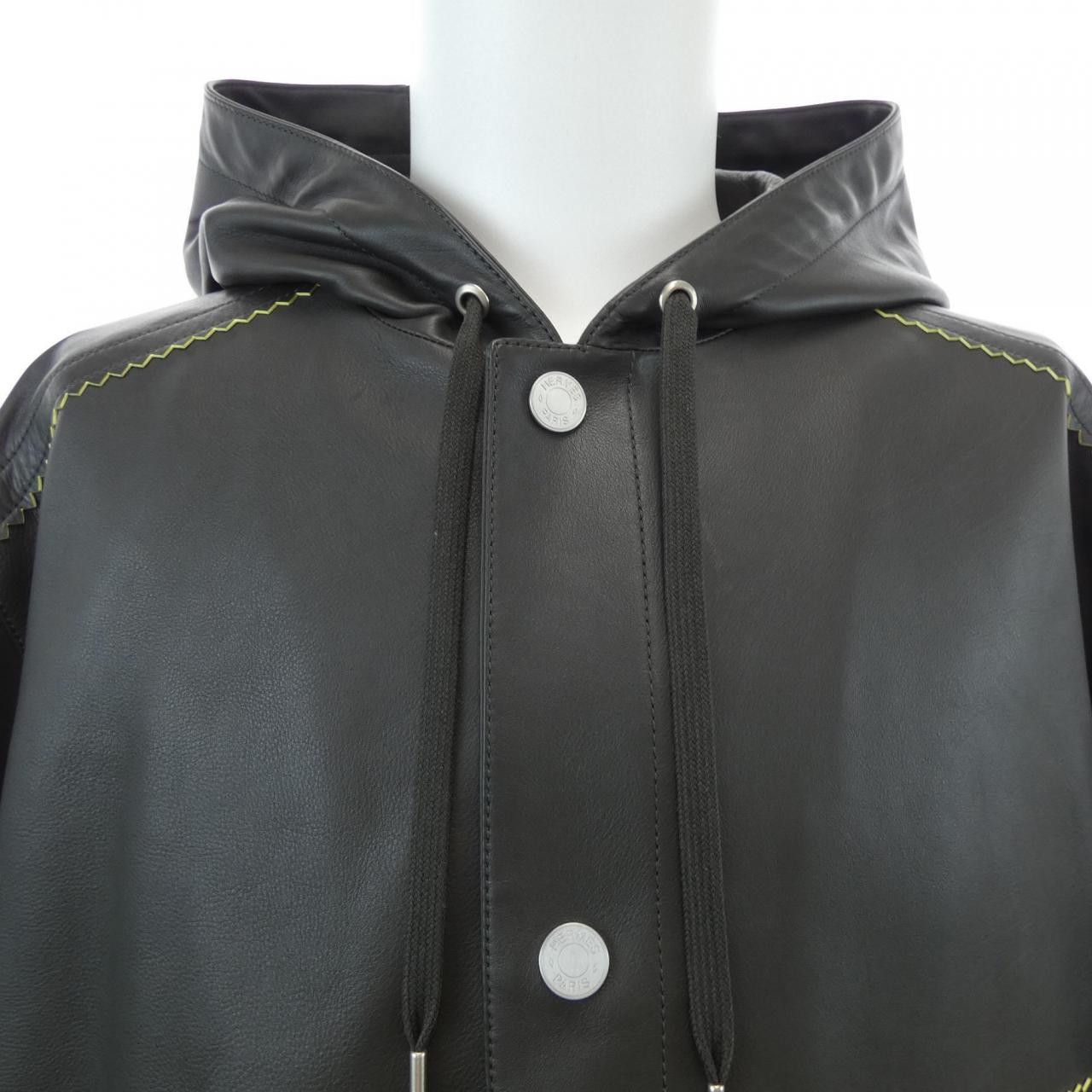 Hermes Hermes Hermès Leather Jacket 50 Leather Outerwear DUTY FREE for USA Size ONE SIZE - 5 Thumbnail