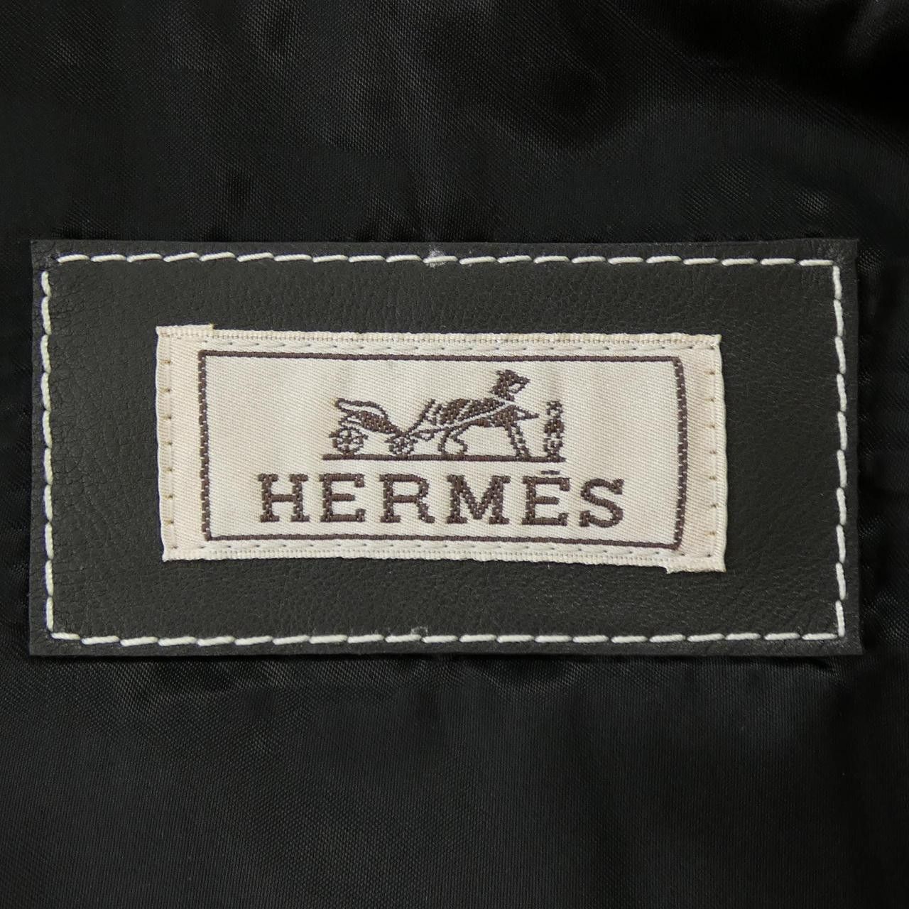 Hermes Hermes Hermès Leather Jacket 50 Leather Outerwear DUTY FREE for USA Size ONE SIZE - 4 Thumbnail