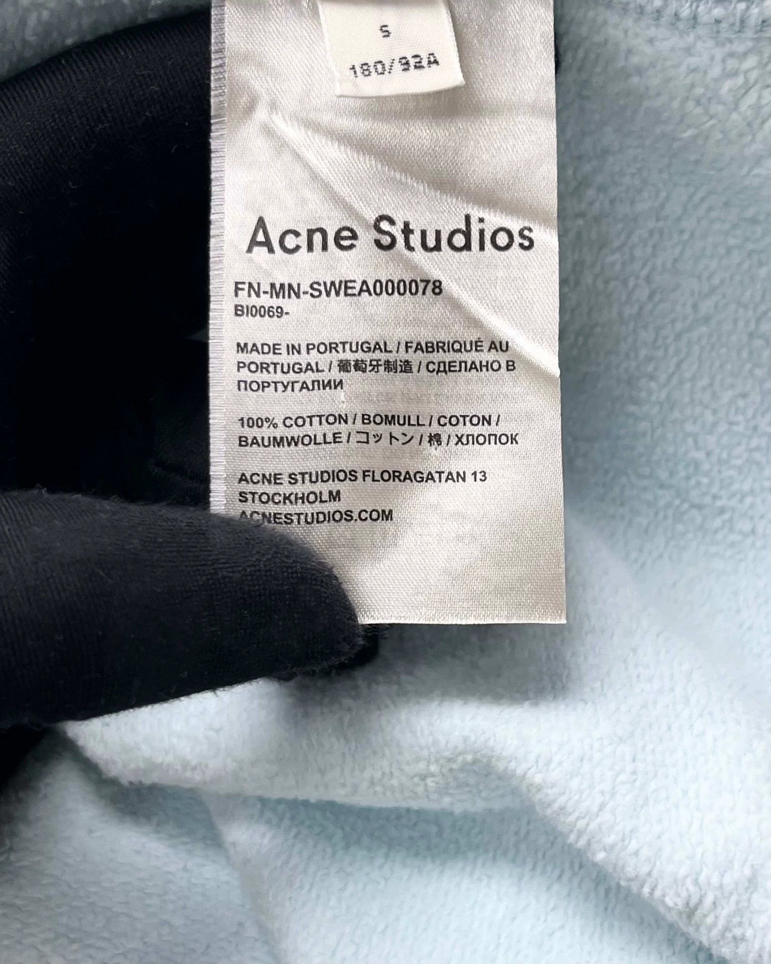 Acne Studios acne studios light blue logo sweatshirt Size US S / EU 44-46 / 1 - 3 Thumbnail