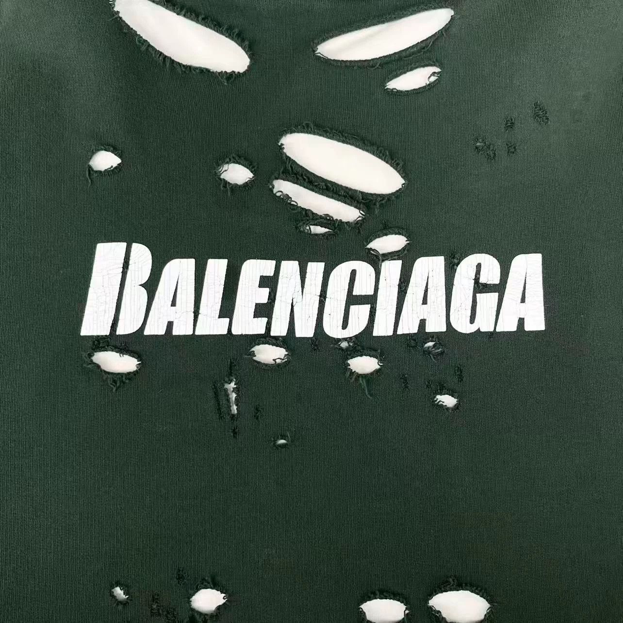 Balenciaga distressed balenciaga hoodie with logo Size US M / EU 48-50 / 2 - 4 Thumbnail