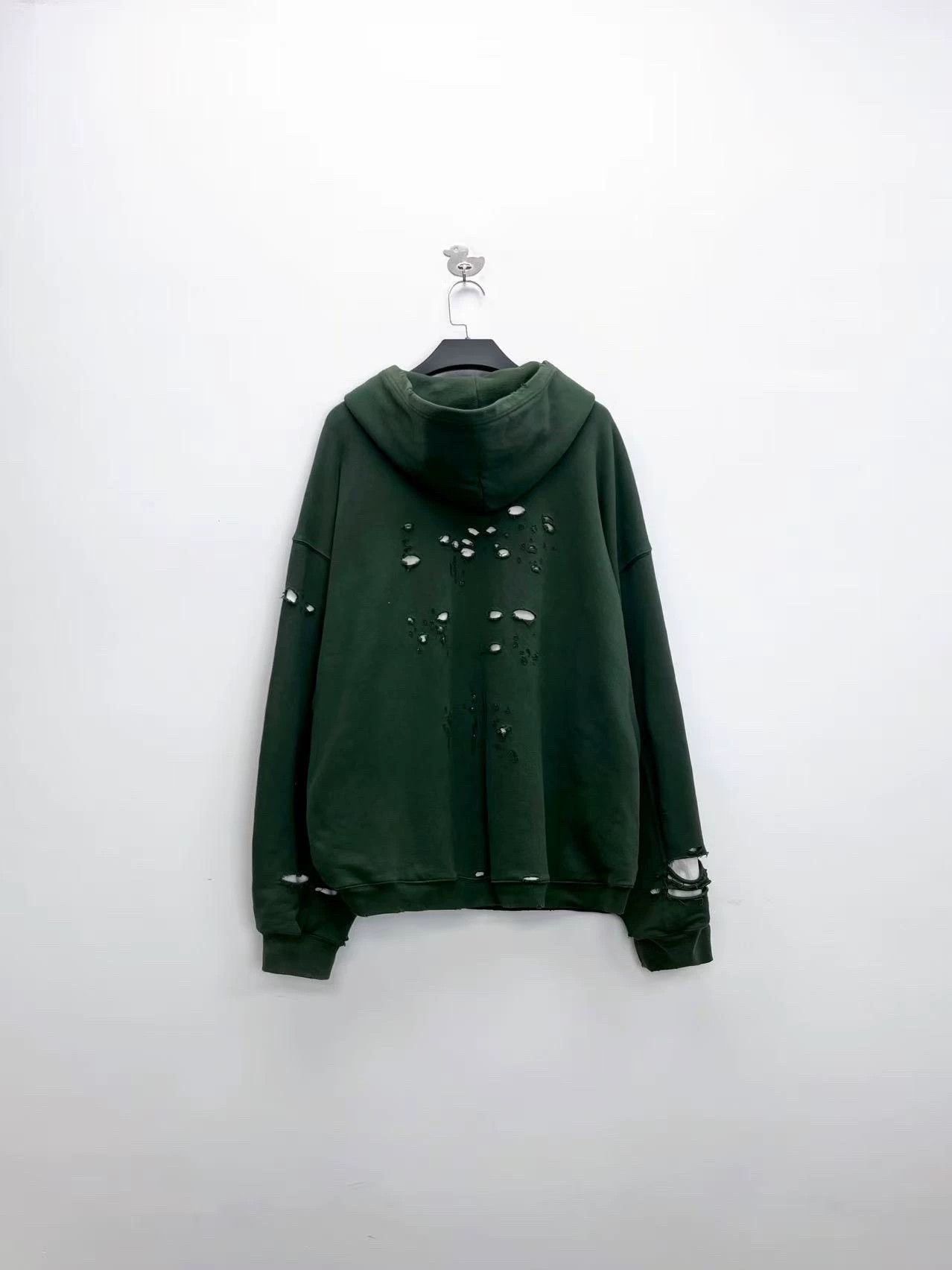 Balenciaga distressed balenciaga hoodie with logo Size US M / EU 48-50 / 2 - 2 Thumbnail