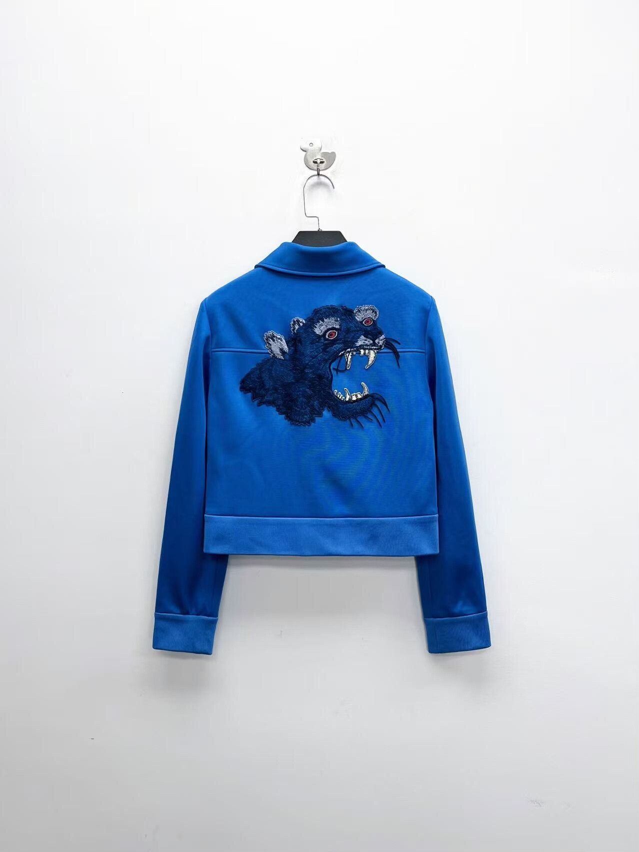 Gucci gucci blue epilogue embroidered cropped jacket Size S / US 4 / IT 40 - 2 Thumbnail