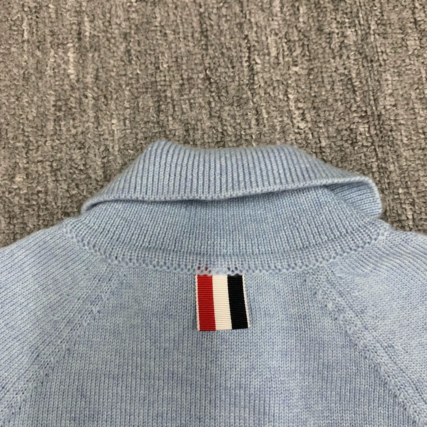 Thom Browne thom browne light blue striped wool cardigan Size US S / EU 44-46 / 1 - 9 Thumbnail