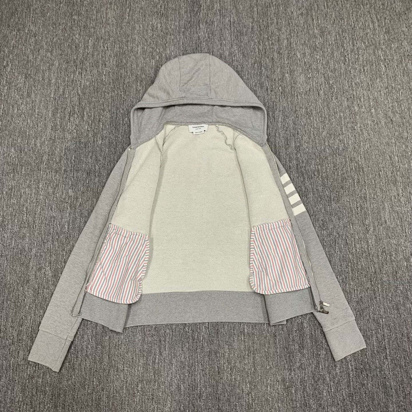 Thom Browne thom browne gray striped zip-up jacket Size US M / EU 48-50 / 2 - 8 Thumbnail