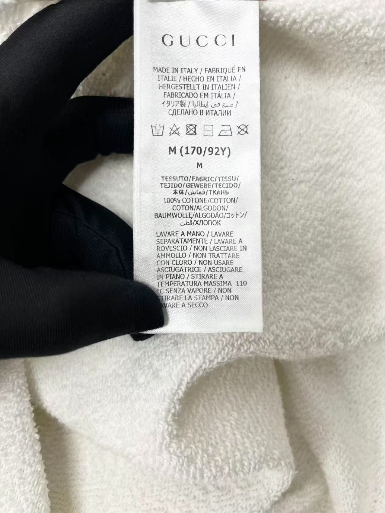 Gucci white diamond pattern logo short hoodie Size M / US 6-8 / IT 42-44 - 5 Thumbnail