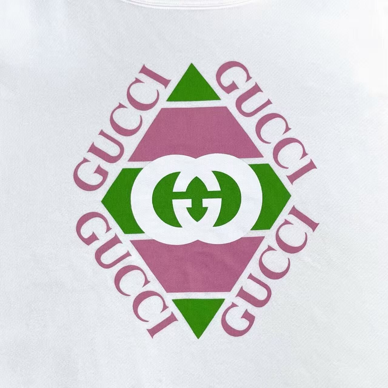 Gucci white diamond pattern logo short hoodie Size M / US 6-8 / IT 42-44 - 4 Thumbnail