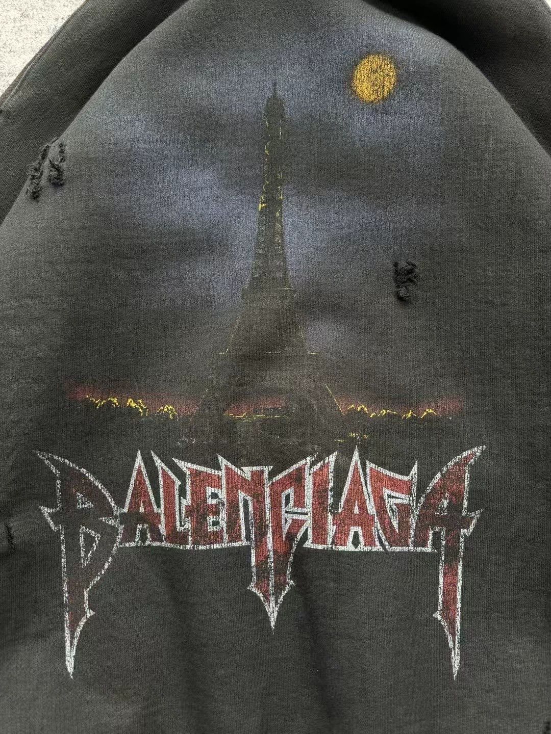 Balenciaga balenciaga paris tower distressed zip jacket Size US M / EU 48-50 / 2 - 6 Thumbnail