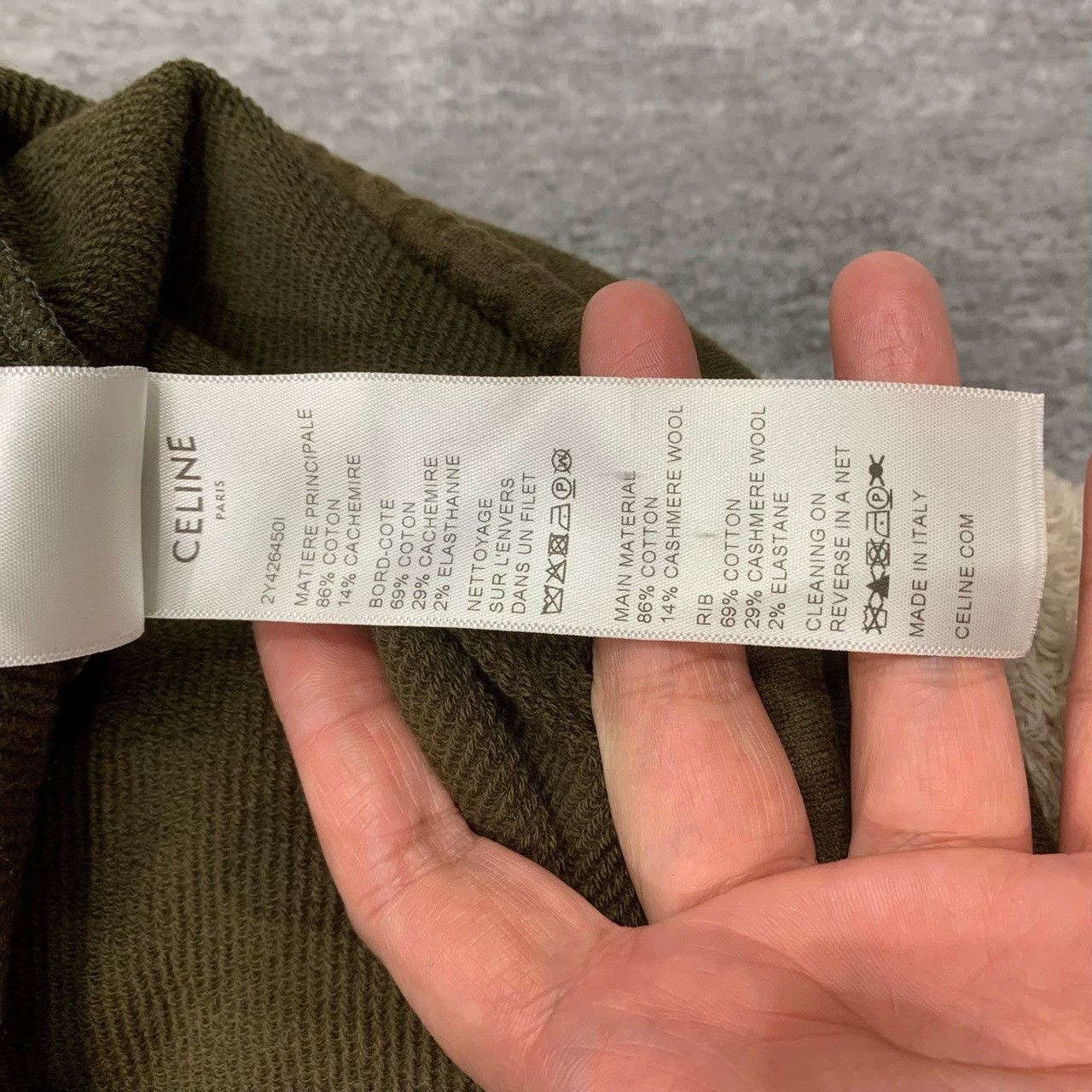 Celine Celine Army Green Hoodie Sweatshirt XS Size XS / US 0-2 / IT 36-38 - 7 Thumbnail