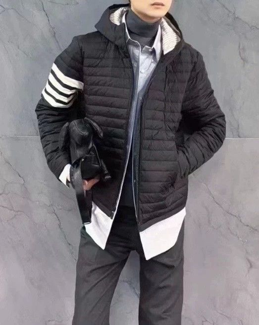 Thom Browne thom browne navy down jacket with stripes Size US M / EU 48-50 / 2 - 4 Thumbnail