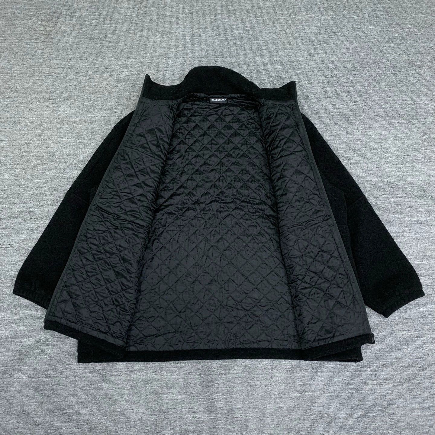 Balenciaga Balenciaga Black Logo Wool Blend Jacket Size US L / EU 52-54 / 3 - 8 Thumbnail