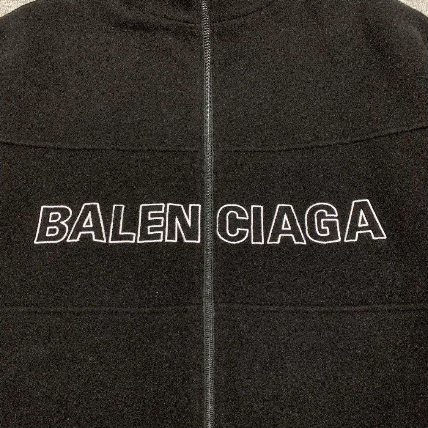 Balenciaga Balenciaga Black Logo Wool Blend Jacket Size US L / EU 52-54 / 3 - 9 Thumbnail