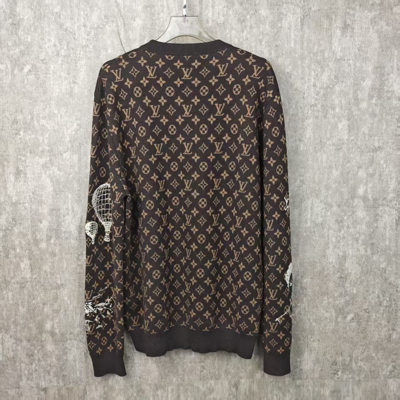 Louis Vuitton louis vuitton brown sweatshirt with unique design Size US XXL / EU 58 / 5 - 2 Thumbnail